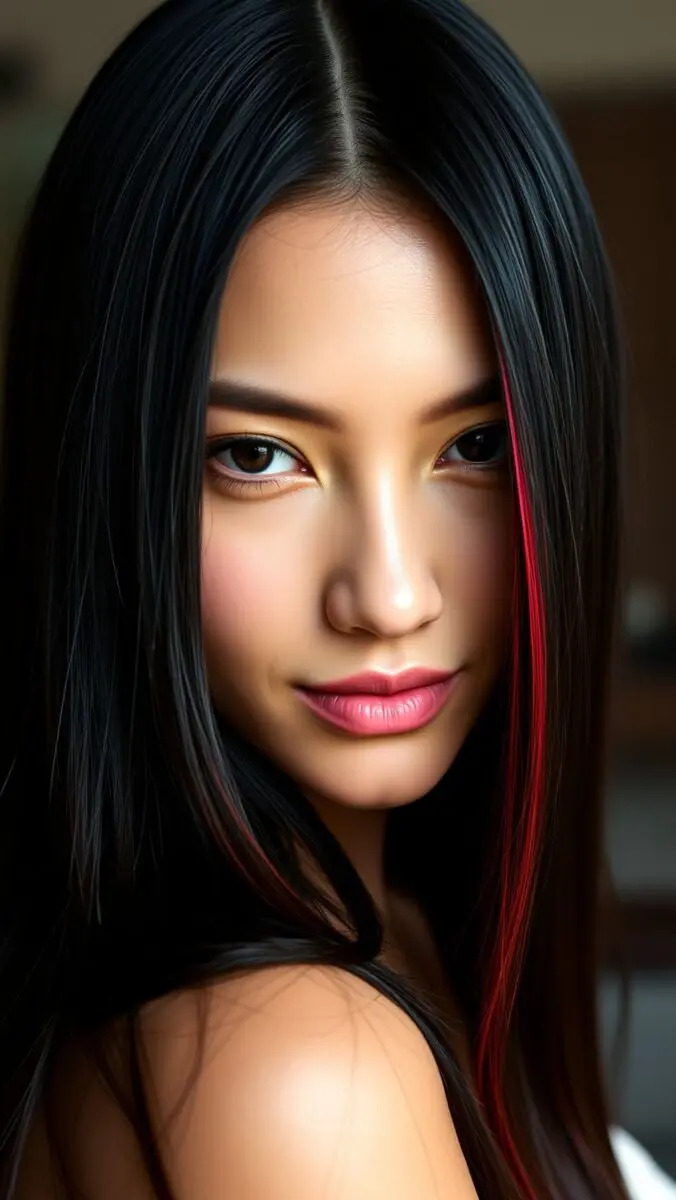 Schwarze Färbung mit roter Reflexion: Geheimnisse und Ratschläge 2026 1 coloration cheveux noir reflet rouge