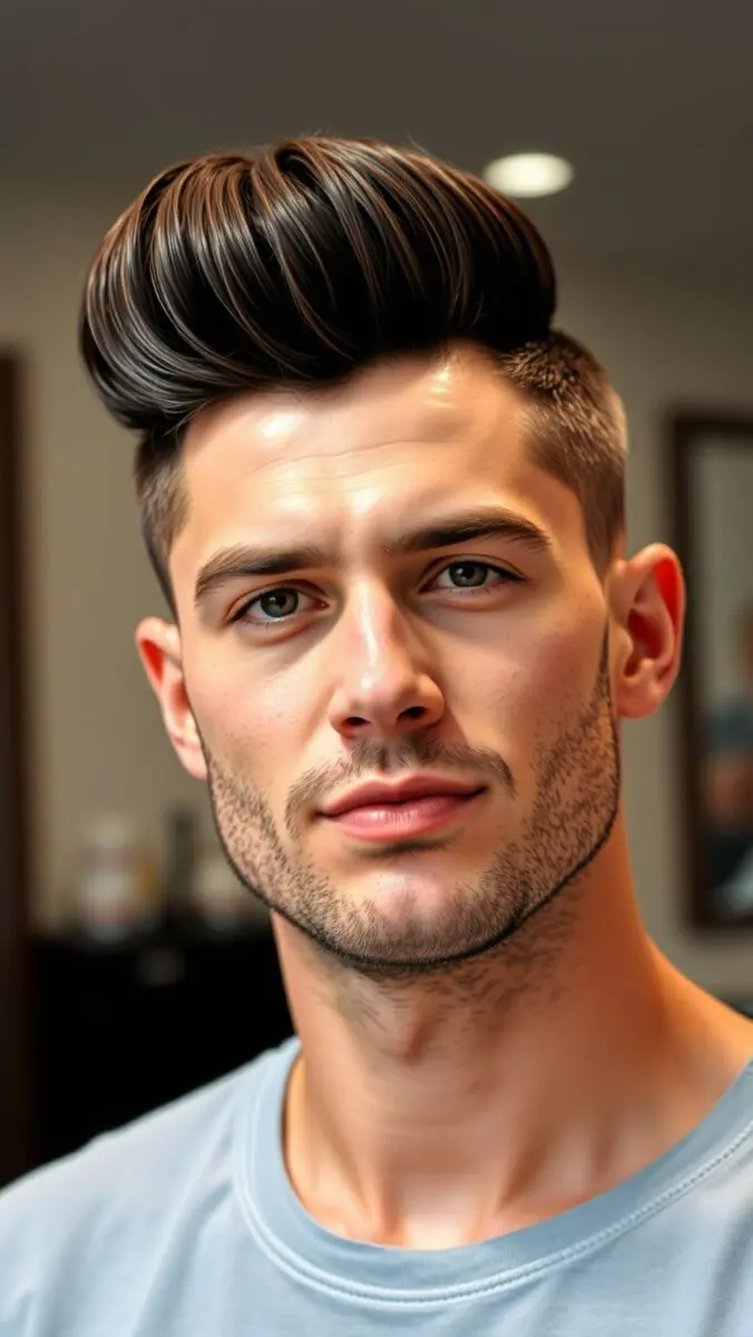 Pompadour-Schnitt: Eleganz und Tipps 2026 1 coupe pompadour